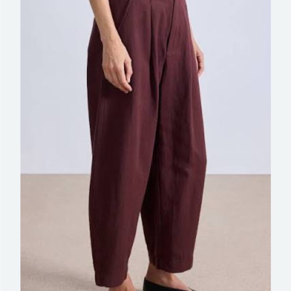 Apiece Apart petite Bari Rosewood Burgundy crop trouser Pant- size 8